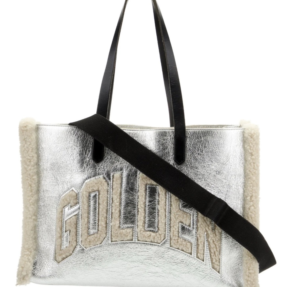 Golden Goose Silver and Black Tote Bag